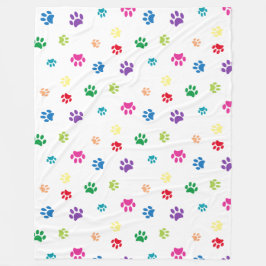 Tass avtryck från färglösa djur fleecefilt