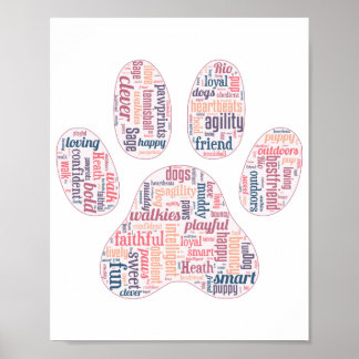 tass avtryck hund wordMoln Poster