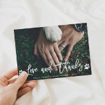Tass avtryck Kärlek och tack | Tack-fotokort<br><div class="desc">Vita Tass avtryck-fototacket i Kärlek och Tack med Beige Kraft Papper Print på baksidan. Perfekt för bröllop,  födelsedagar,  studenten och andra händelser.</div>