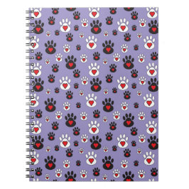 Tass avtryck med Röda hörn på blått Anteckningsbok