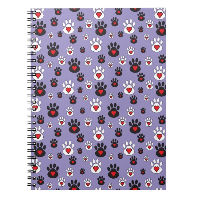 Tass avtryck med Röda hörn på blått Anteckningsbok (Framsidan)