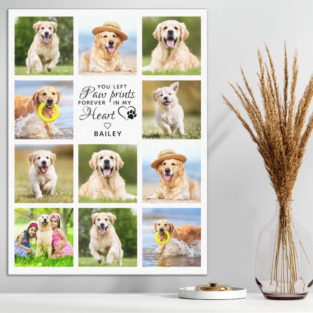 Tass avtryck My Heart Pet Memorial 11 Photo Collag Canvastryck (Skapare uppladdad)