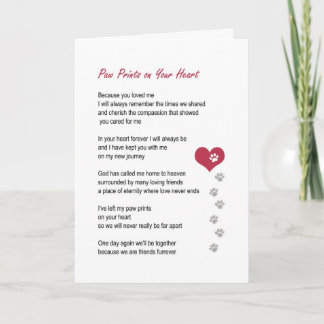 Tass avtryck på ditt kort för hjärtahusdjursympati