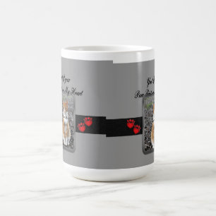 tass avtryck på mitt hjärt-Grått Kaffemugg