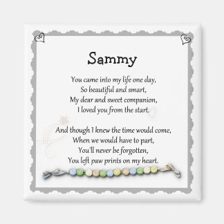 Tass avtryck på mitt hjärt- och husdjursförlustmag magnet