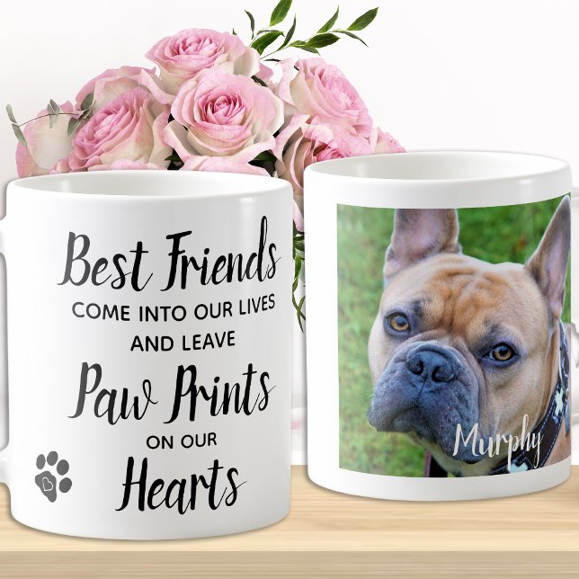 Tass avtryck på vårt minnesfoto för Hearts Pet Mem Kaffemugg (Skapare uppladdad)