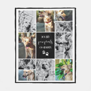 Tass avtryck på vårt minneskollage för Pet-paket Fleecefilt