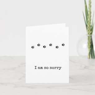 Tass avtryck, Pet Sympathy Card Kort