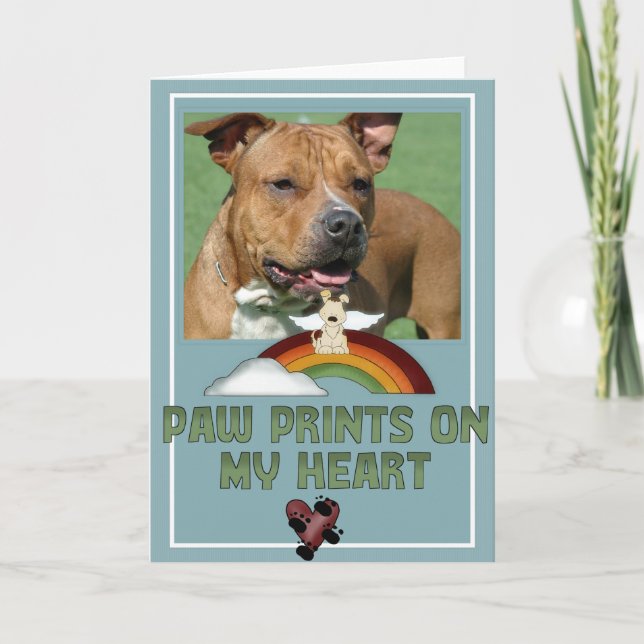 Tass avtryck Photo Pet Sympathy Greeting Card Kort (Framsida)