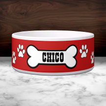 Tass avtryck Red Personlig Pet Bowl