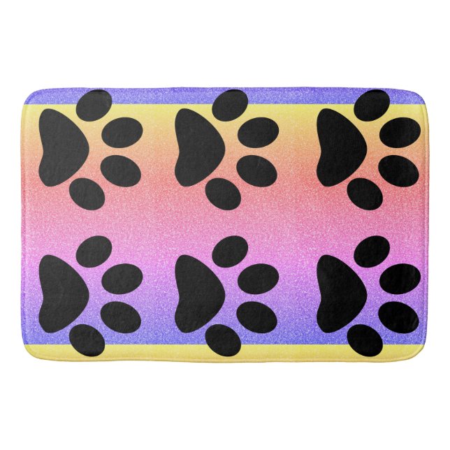 tass avtryck Rosa Glitter Multifärgad Ro Guld Badrumsmatta (Framsidan)
