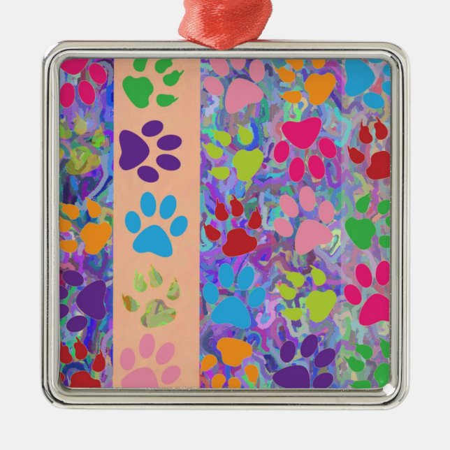 Tass avtryck Square Metall Ornament (Framsidan)