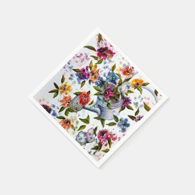 TASS AVTRYCK VATTEN KAN PAPPRA NAPKINER PAPPERSSERVETT (Hörn)