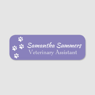 Tass avtryck Vet Veterinary Business Groomer Namn  Namnbricka