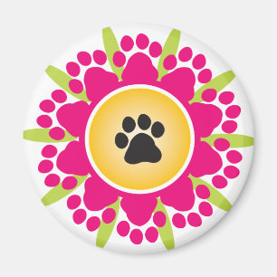 Tass avtryckblomma magnet