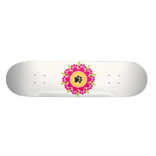 Tass avtryckblomma old school skateboard bräda 18 cm