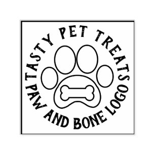 Tass Bone Pet Treats Mat Självfärgande Stämpel