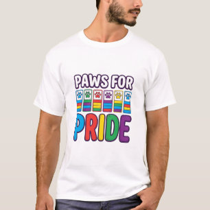 Tass för Pride regnbågs tass tryck husdjur älskare T Shirt