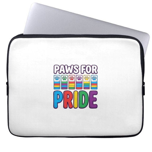 Tass för Pride regnbågsfotavtryck för djurägare sk Laptop Fodral (Framsidan)