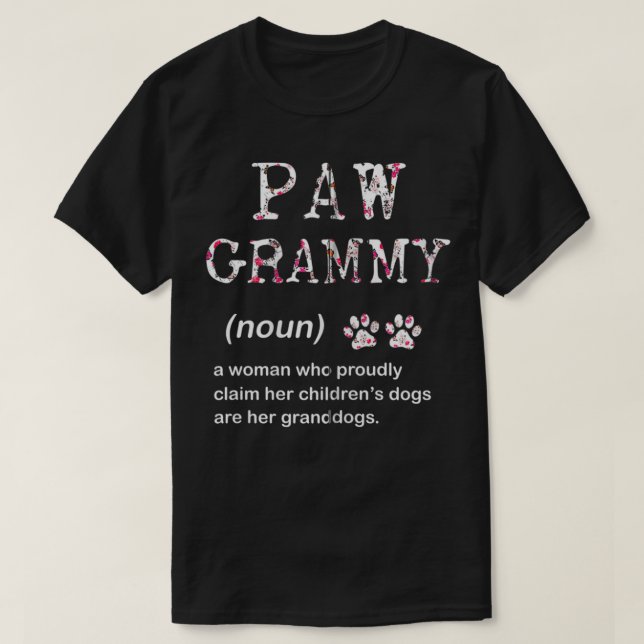 Tass Grammy Hund Grandma Women for jul Mor" T Shirt (Design framsida)