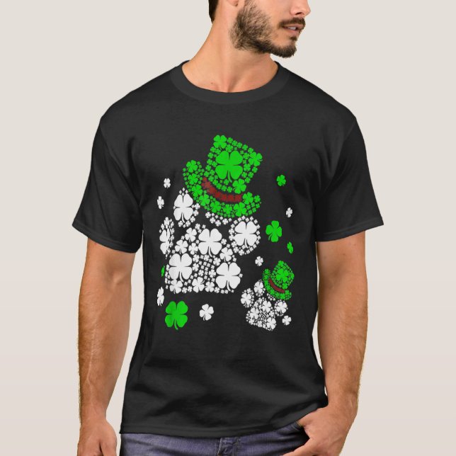 Tass Hat Leprechaun Shamrock Hund Cat St Patricks  T Shirt (Framsida)