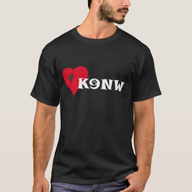 Tass Heart K9 Nosarbete T- Shirt T (Framsida)