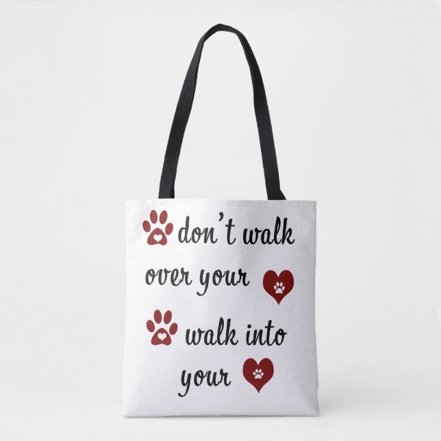 Tass Heart Quote Tote Tygkasse (Framsida)