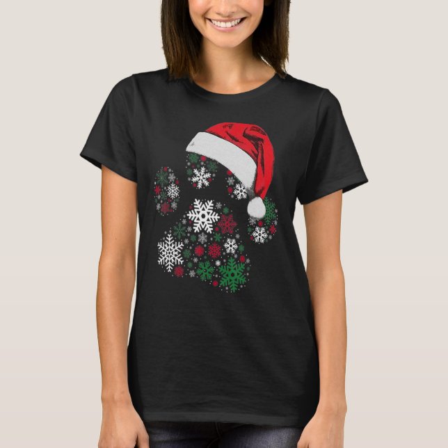 Tass Hund jul Hat Santa Winter T Shirt (Framsida)