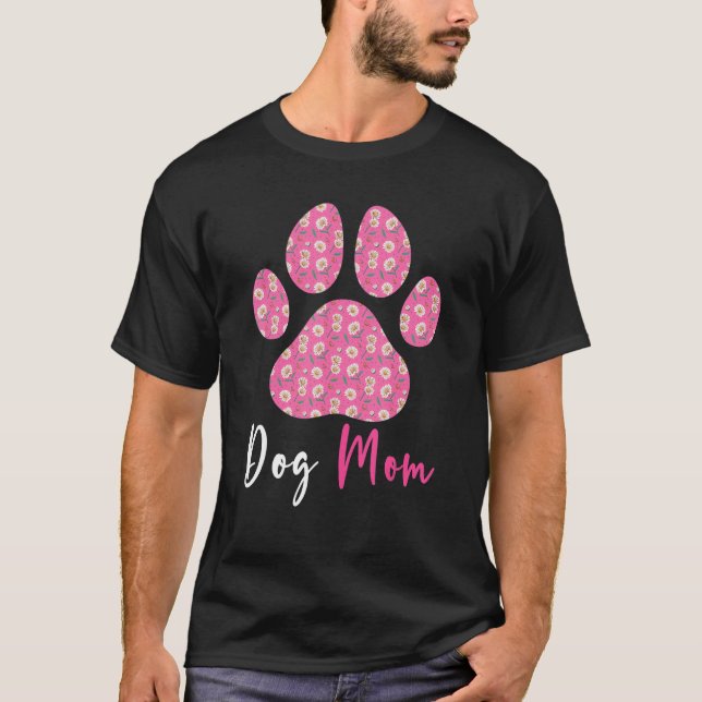 Tass Hund Mamma T Shirt (Framsida)