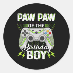 Tass i B-day Boy Boy Fantastisk Video Game Runt Klistermärke
