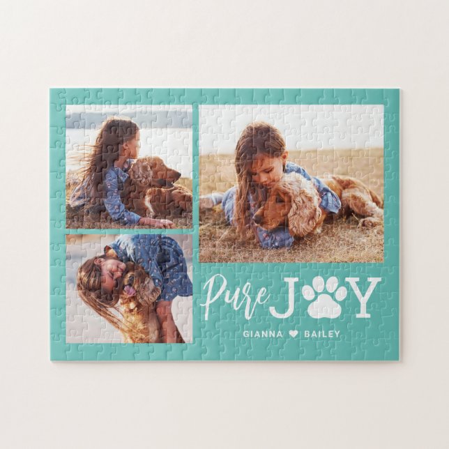 Tass Joy EDITABLE FÄRG Personlig Puzzle Pussel (Horisontell)