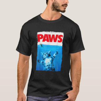 Tass, katt och mus överst, Cute Funny Cat Lover Pa T Shirt