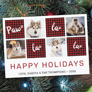 Tass La La La Red Buffalo Play Pet Photo Collage Julkort