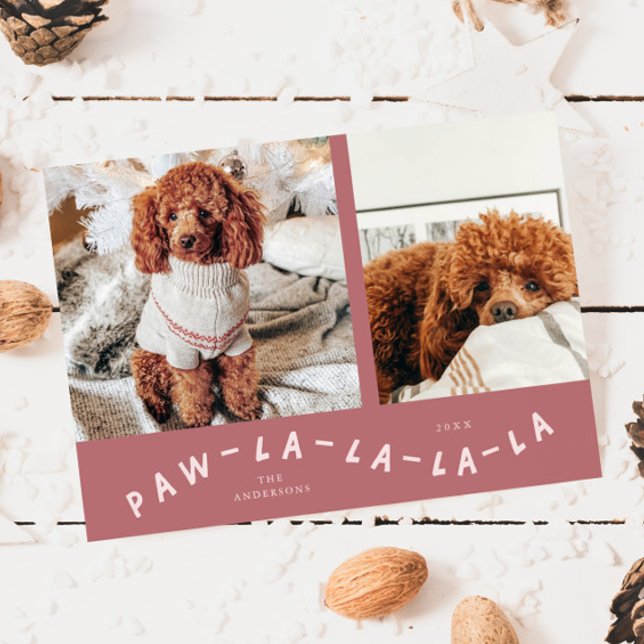 Tass-La-La-La-Rosa Pet-foto-Helgdag Julkort (Skapare uppladdad)