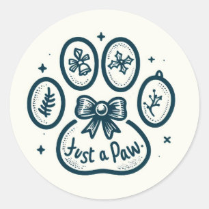 Tass-liday Cheer: God jul, Tassar Sticker Runt Klistermärke