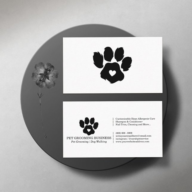 Tass Minimalist Pet Branding Visitkort (Skapare uppladdad)