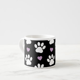 Tass Mönster, Hund, Tassar, White Tassar, Lilac He Espressomugg