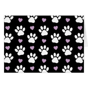 Tass Mönster, Hund, Tassar, White Tassar, Lilac He Hälsningskort
