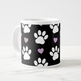 Tass Mönster, Hund, Tassar, White Tassar, Lilac He Jumbo Mugg