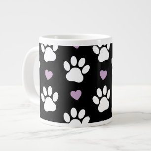 Tass Mönster, Hund, Tassar, White Tassar, Lilac He Jumbo Mugg