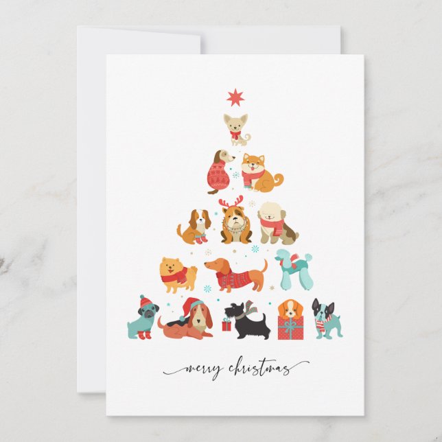 Tass-några Julgran-A-Svan-Wagging-Helgdag Julkort (Framsida)