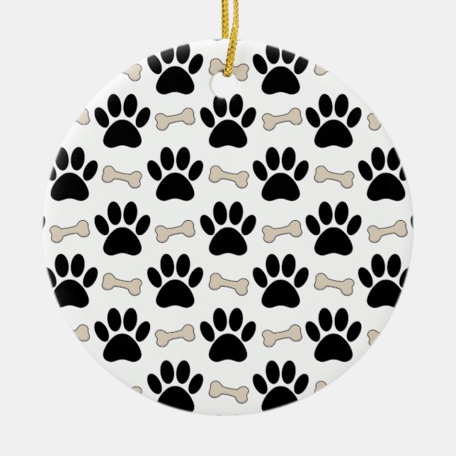 Tass och benen Mönster Julgransprydnad Keramik (Framsidan)