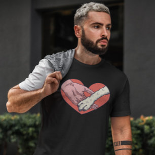 Tass och människa i hjärtat t shirt