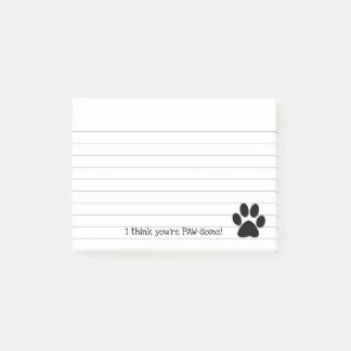 Tass Paw-utskrift Post-it Block