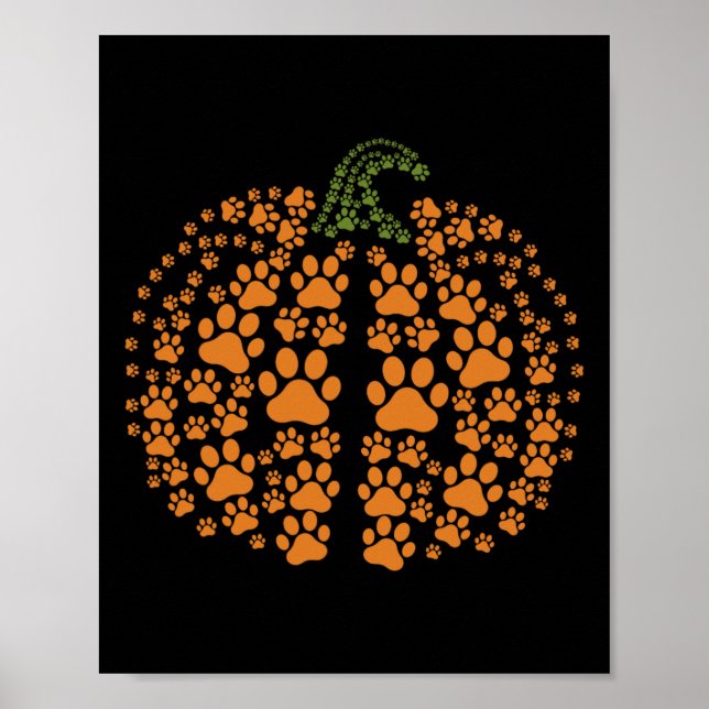 Tass Pumpkin Skriv ut Pumpkin Hund Women Halloween Poster (Framsidan)