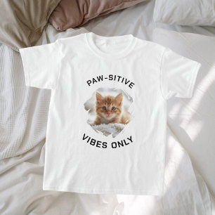 Tass-sitiva vibes endast med kattfoto t shirt