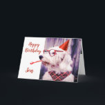 Tass-sitive Grrr-eat Birthday Son Roligt Hund Kort<br><div class="desc">Tass-sitive Grrr-eat Birthday Son Roligt Hund Pun Humor kort. Underbar för den person som kärlek djur,  valpar,  hundar och roliga kort</div>