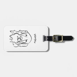 Tass-sitivt seriöst Golden Retriever Bagagebricka