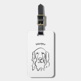 Tass-sitivt seriöst Golden Retriever Bagagebricka
