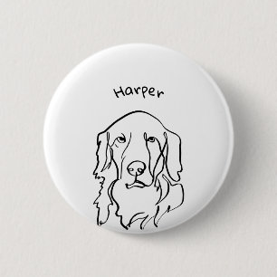 Tass-sitivt seriöst Golden Retriever Knapp
